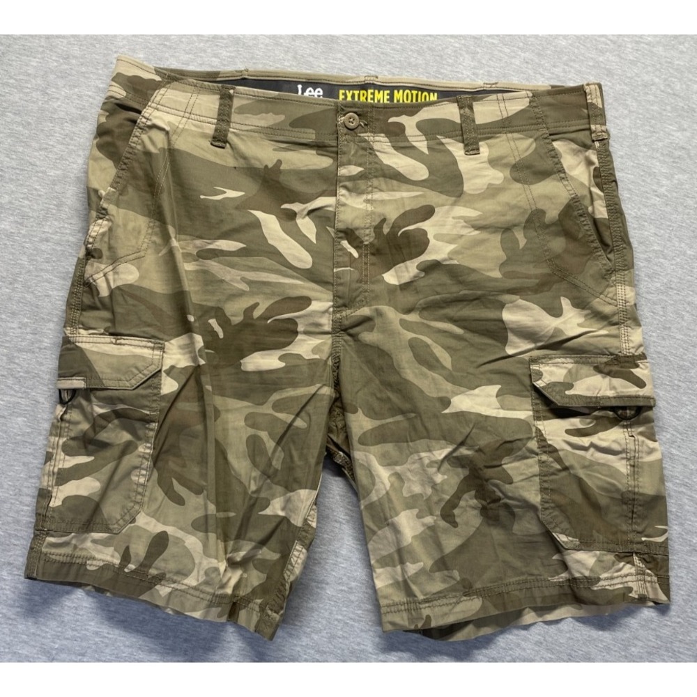 Lee Extreme Motion Crossroad Cargo Shorts Mens 42 Multicolor Camouflage Cotton